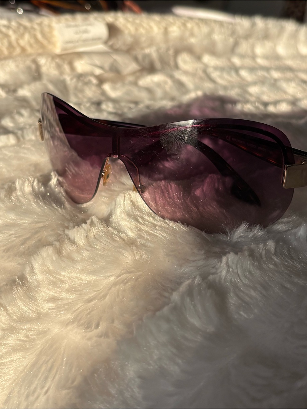 Marc Jacobs Purple Shield-Style Women's Sunglasses